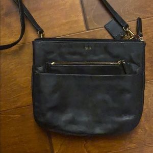 Fossil leather cross body bag leather